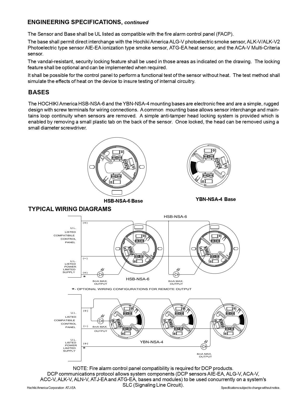 Sensor térmico fijo de temperatura/Velocidad de ascenso-ATJ-EA|Hochiki - Hochiki.Store