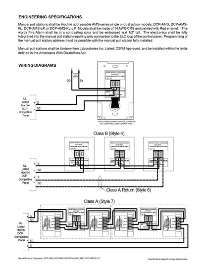 Estación manual direccionable con cerradura de llave|DCP-AMS-KL-LP/S|Hochiki Store - Hochiki.Store