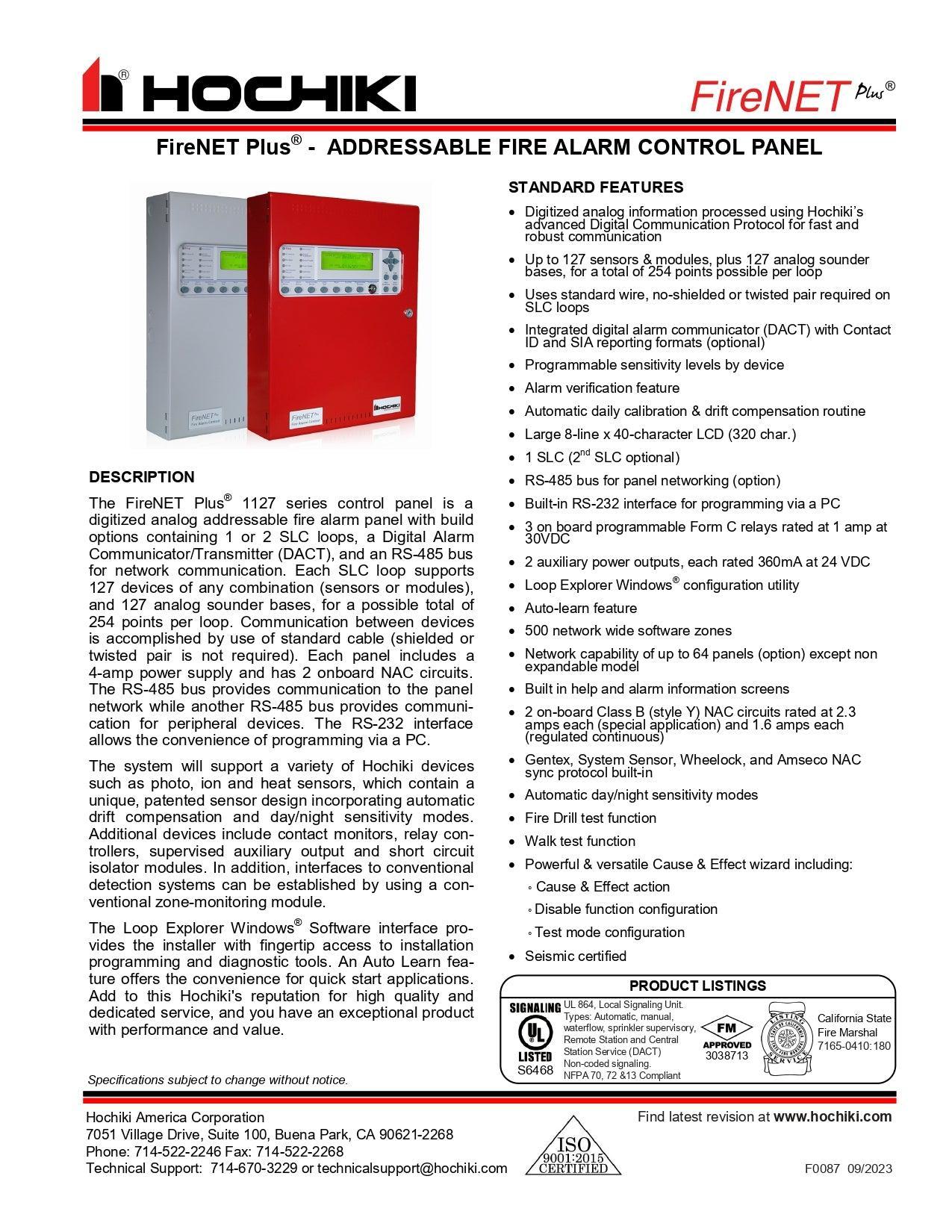 Fox Firenet FIRENET PLUS 1127|Bucle sin marcador Ampliable|Hochiki Store – Hochiki ...