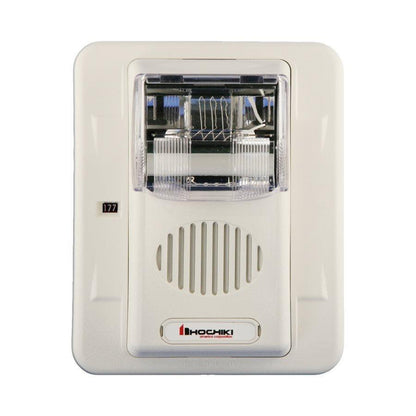 Estrobo/Bocina HEC24-177WR |24VDC|1177CD|Montaje en pared|Hochiki - Hochiki.Store
